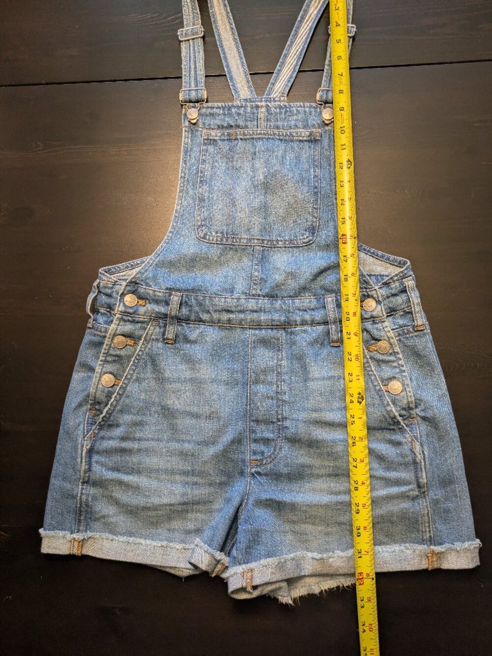 Madewell Denim Overall Shorts Sz Small - Picture 3 of 7